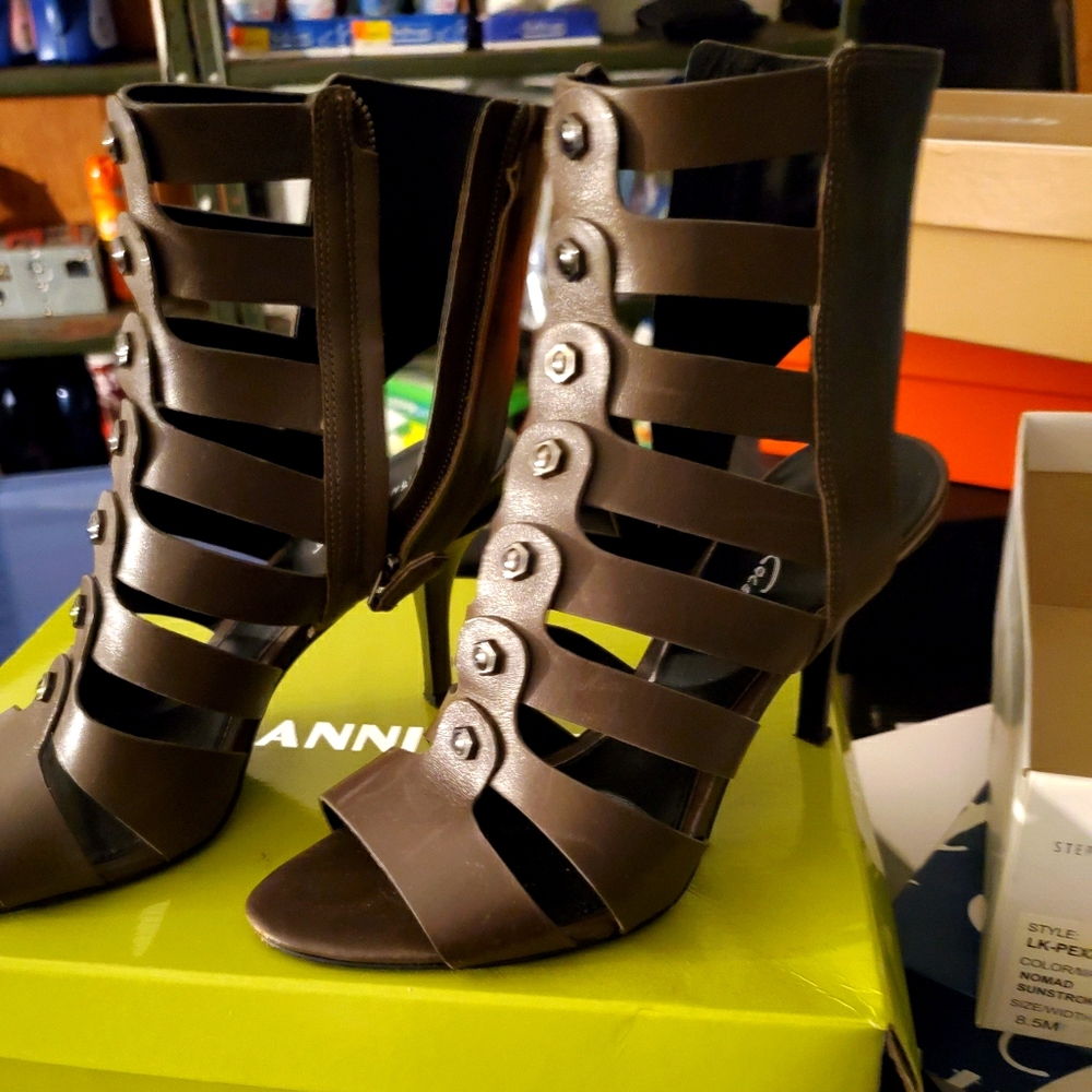Olive green heels